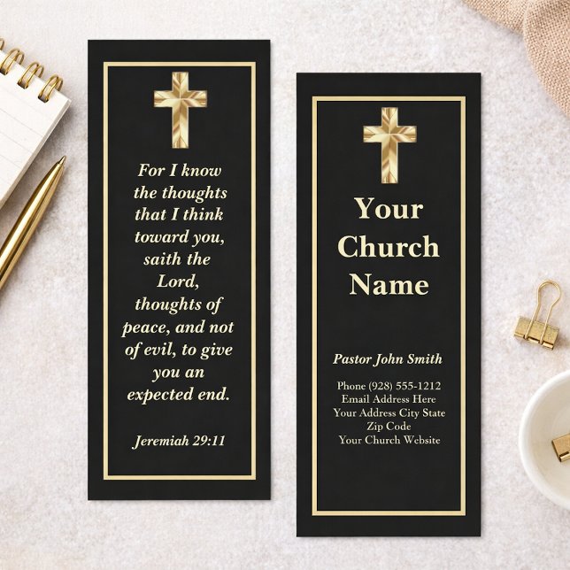 Modern Church Black Bible Verse Bookmarks (Creator Uploaded)