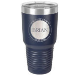 Modern Circle Badge Engraved 30 oz. Steel Tumbler<br><div class="desc">Groomsman/Bridesmaid Bridal Party Tumbler - 30 oz - Stainless Steel with a Clear Lid - Choice of Colors,  Name,  Title and Date - Personalized Custom Engraved - Groomsmen,  Bridal Party Gift - *Laser Engraved Not a Vinyl Decal*</div>