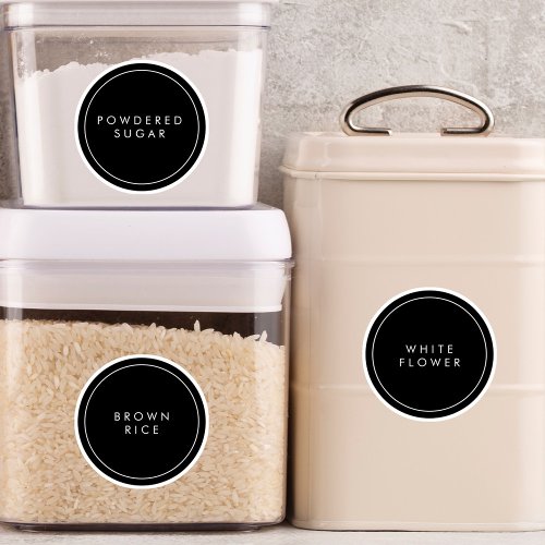 Modern Circle Kitchen  Pantry Storage Labels 