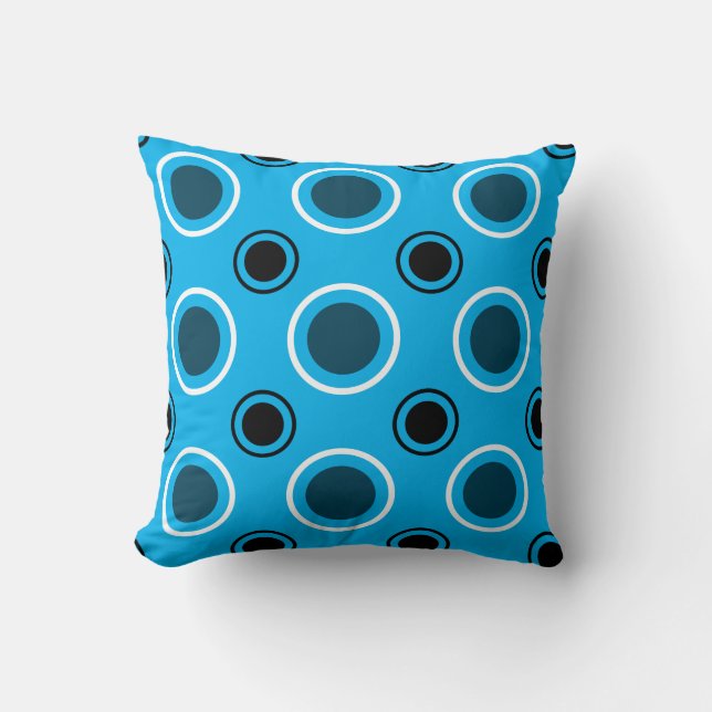 Modern Circle Pattern Throw Pillow (Front)