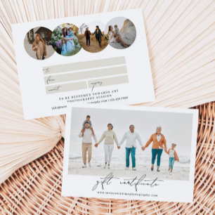Modern Circle Photos Photography Gift Certificate