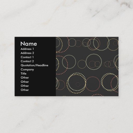 Customizable Modern Circles #2 Business Card