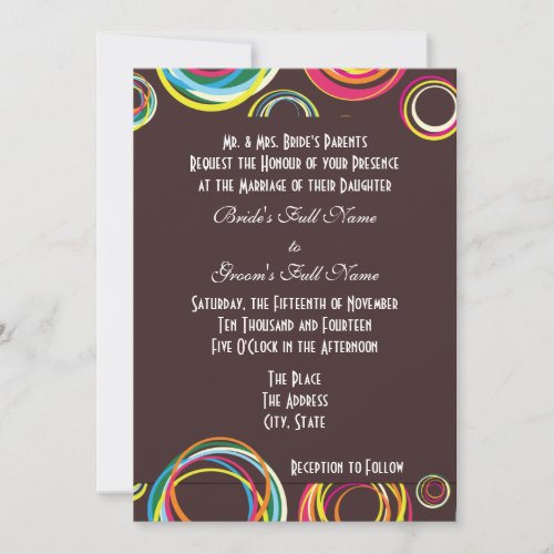 Circles n Circles Wedding Invitations