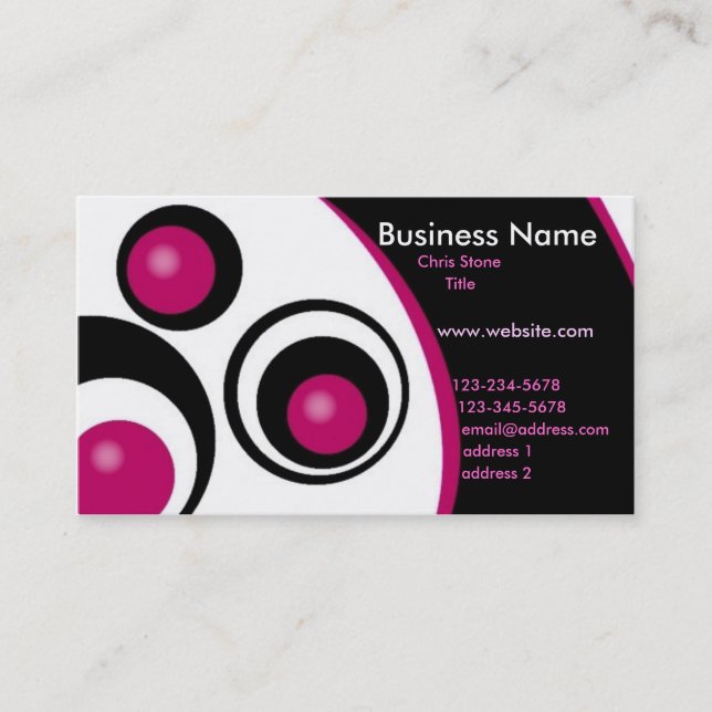 Modern Circles Business Card (Front)
