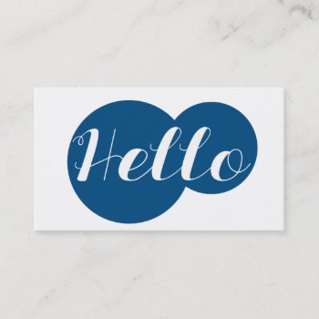 Modern Circles Hello | Business Cards by Studio427 at Zazzle