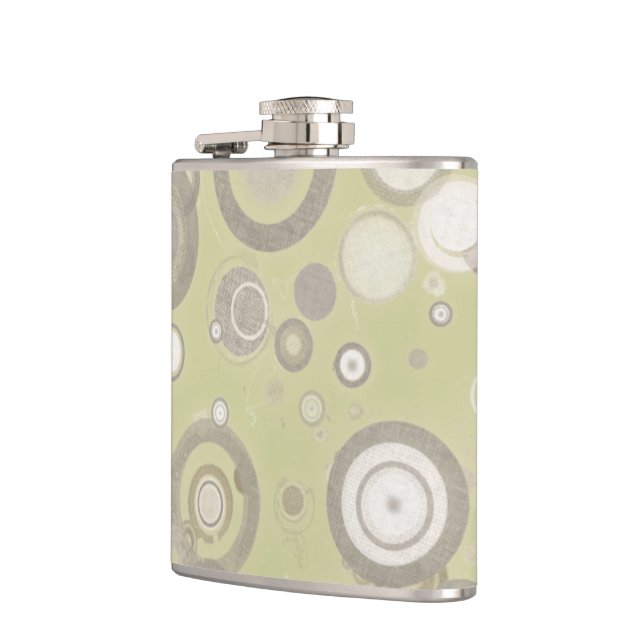 Modern Circles Hip Flask - Neutral Colors (Left)
