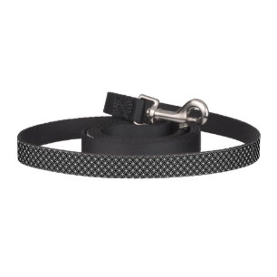 Modern Circles Pattern Black and White Pet Leash