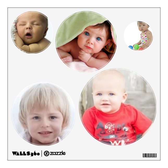 Modern Circles Your Photos Wall Decal (Front)