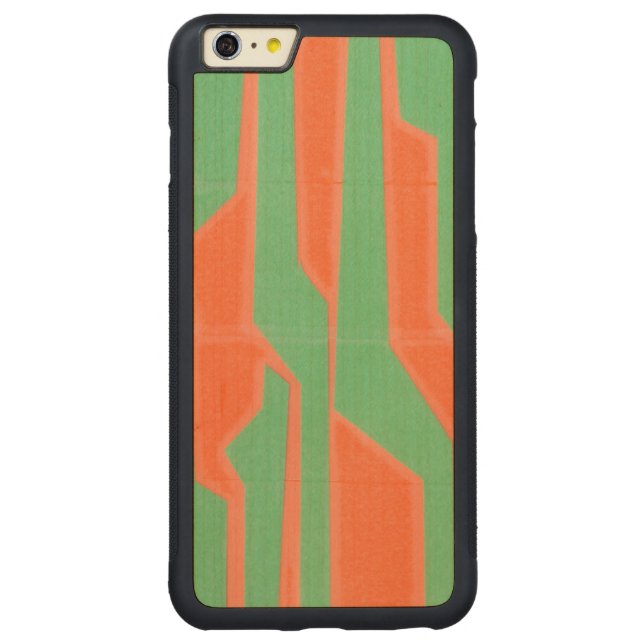 Modern Circuit I Carved Wood iPhone Case (Back)