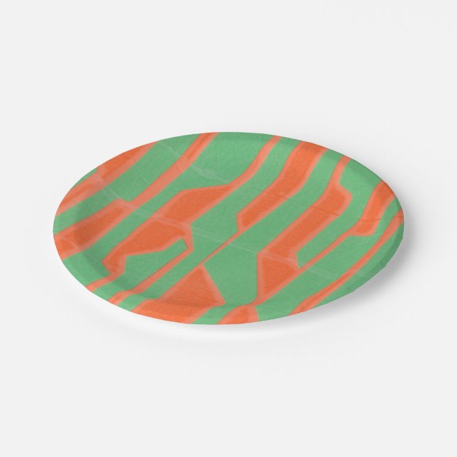 Modern Circuit I Paper Plates (Angled)