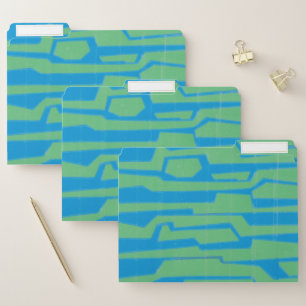 Modern Circuit V File Folder