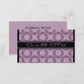 Modern Circular Caps Business Card, Lavender Business Card (Front/Back)