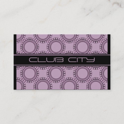 Modern Circular Caps Business Card, Lavender