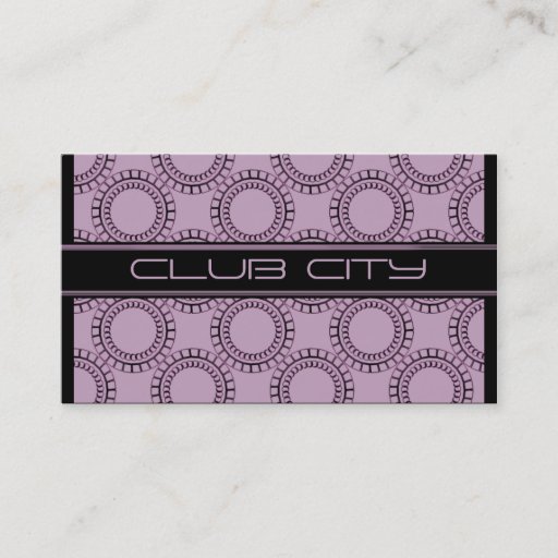 Customizable Modern Circular Caps Business Card, Lavender