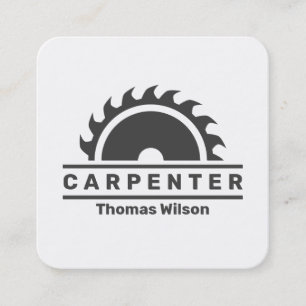 Modern circular saw cover gray white square business card