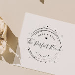 Modern Circular The Perfect Blend Wedding Favor Rubber Stamp<br><div class="desc">Custom-designed wedding favor stamp featuring modern elegant lines and dots circular "The Perfect Blend" stamp design. Personalize this wedding favor stamp with bride and groom/couple's names and wedding date. Use the stamp on gift tags,  labels,  and stickers for unique coffee or tea wedding favors/gifts.</div>