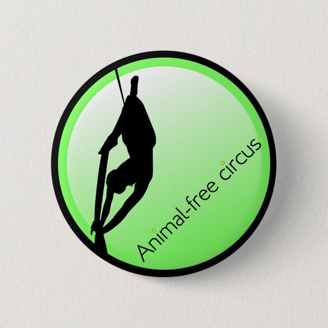 Modern Circus Acrobat Pinback Button (Front)