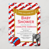 Modern Circus Carnival Baby Shower Invitation (Front/Back)