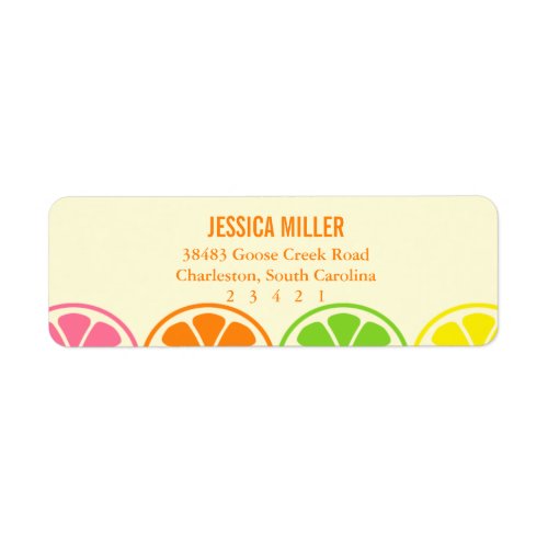 Modern Citrus Slices Label