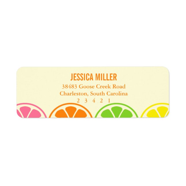 Modern Citrus Slices Label (Front)