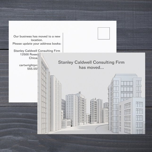 Modern City Architecture Custom Business Moving Postcard (Creator Uploaded)