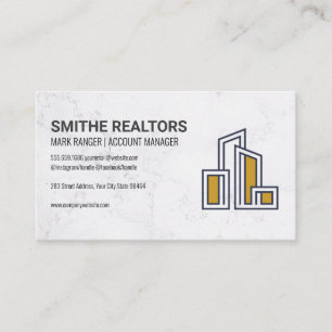 Modern City Building Logo Appointment Card