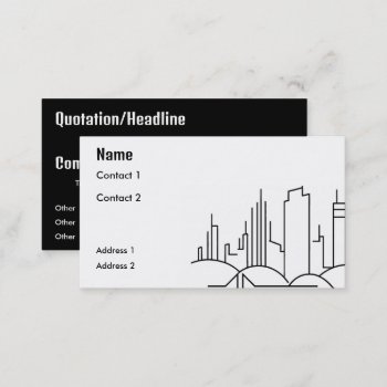 Modern  City Business Card by almawad at Zazzle