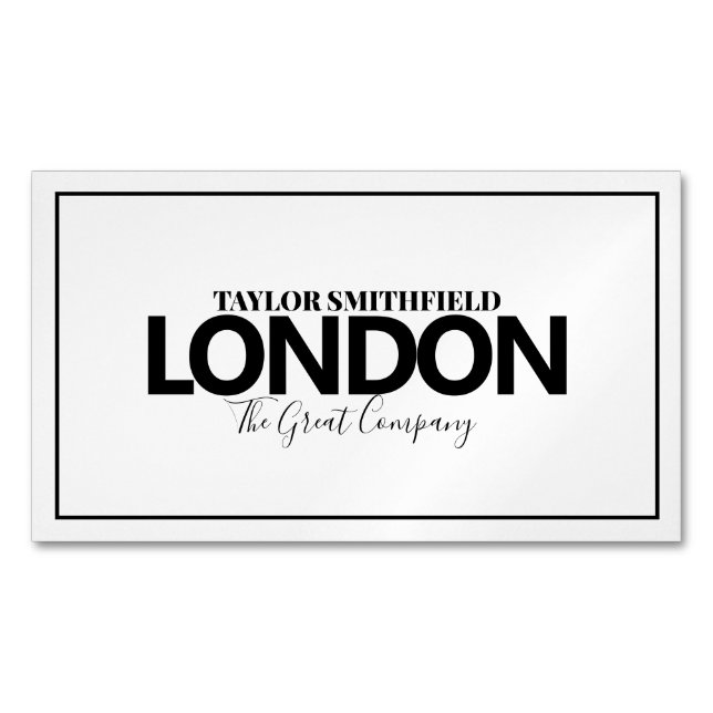 MODERN CITY NEW BUSINESS CARD MAGNET (Front)