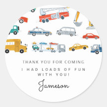 Modern City Transportation birthday Party Favor Gi