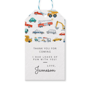 Modern City Transportation birthday Party Favor Gift Tags