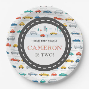 Modern City Transportation birthday Party  Paper Plates