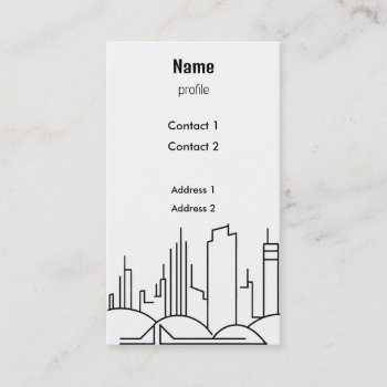 Modern  City - Vertical Business Card by almawad at Zazzle