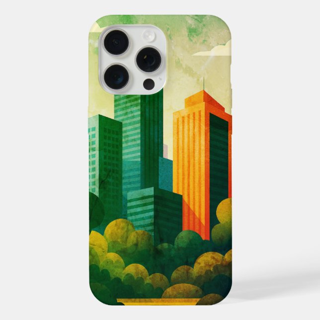 Modern Cityscape iPhone Case (Back)