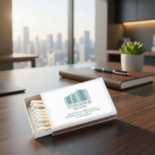  Modern Cityscape Logo Real Estate Matchboxes