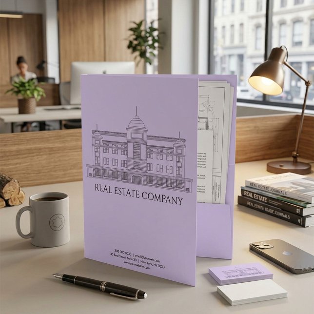  Modern Cityscape Logo Real Estate Pocket Folder (Creator Uploaded)
