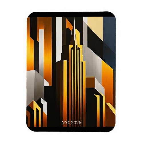 MODERN CITYSCAPE METROPOLIS ART DESIGN MAGNET