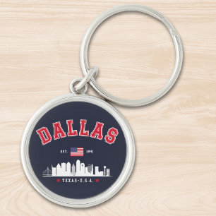 Modern Cityscape of Dallas Texas Keychain