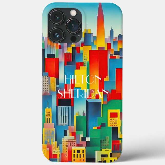 Modern Cityscape Skyline Case-Mate iPhone Case (Back)