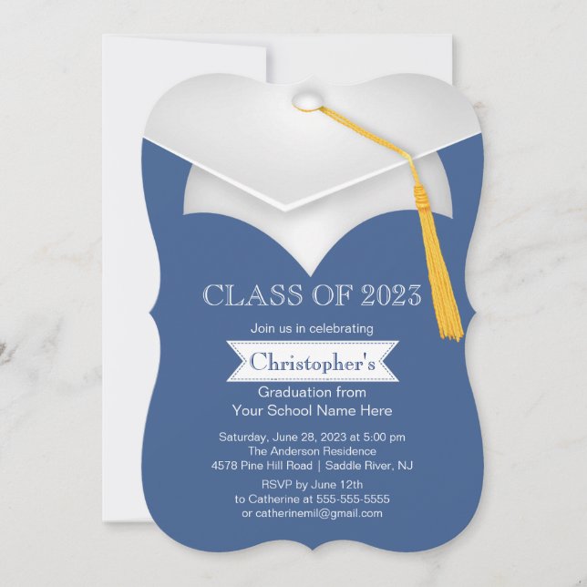 Modern Class of 2014 Graduation Party Invitation (Front)