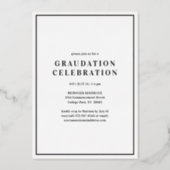 Modern Class Of 2022 Foil Pressed Graduation Party Foil Invitation | Zazzle