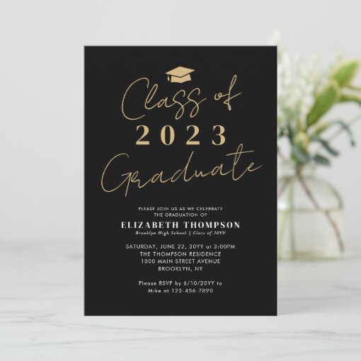 Modern Class of 2023 Graduate Graduation Party Invitation | Zazzle