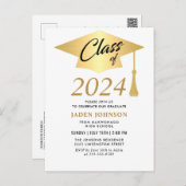 Modern class of 2023 Graduation Party Invitation Postcard (Front/Back)