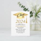 Modern class of 2023 Graduation Party Invitation Postcard (Standing Front)