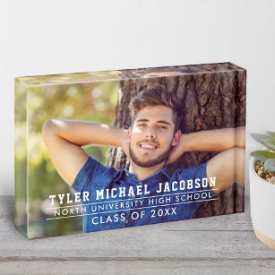 Modern Class of 2024 Custom Graduation Photo Block