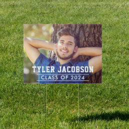 Modern Class of 2024 Custom Graduation Photo Sign