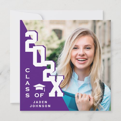 Modern Class of 2024 Grad PHOTO Graduation Party Invitation