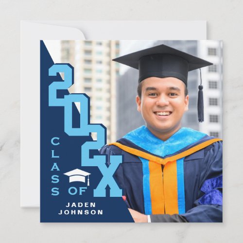 Modern Class of 2024 Grad PHOTO Graduation Party Invitation