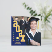 Modern Class of 2024 Grad PHOTO Graduation Party Invitation (Standing Front)