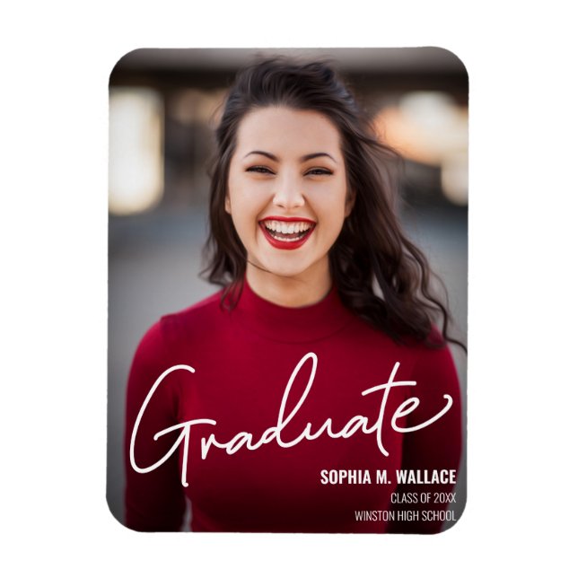 Modern Class of 2024 Graduate Announcement Magnet (Vertical)