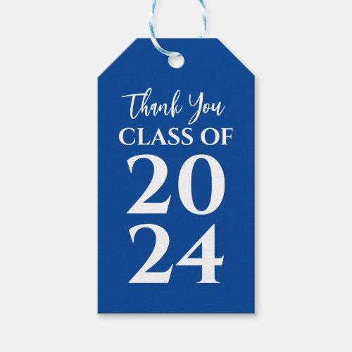 Modern Class of 2024 Graduation Favor Tags